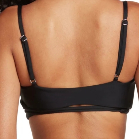 Revolve Cami and Jax Women's Black Swim Open Wrap Bikini Top Size S. - Picture 2 of 8